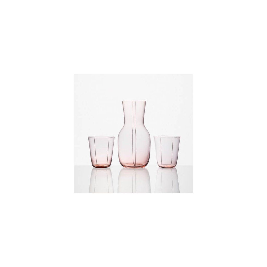 Linea Pura Drinking Glass Set pink