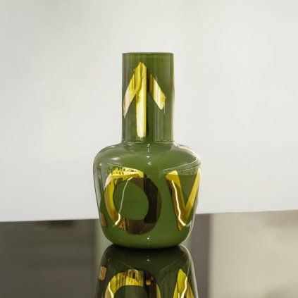 Unnamed Vase with Golden Touch / Pea Green