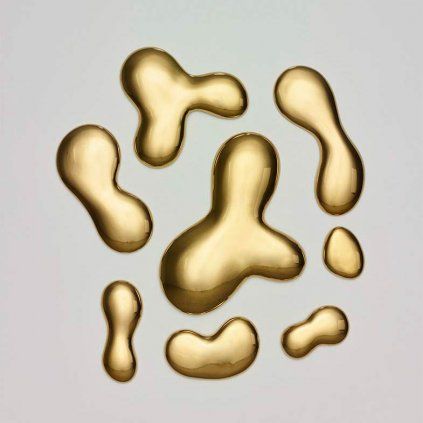 Drops 3D Wallpaper Gold