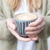 Mercury latté cup blue stripes
