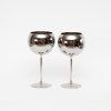 Bubble Glass Wine Set of 2 pcs silver